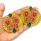 Acrylic Lakshmi Charan Paduka Feet 2 Pairs Laxmi Padhuka Good Luck Footsteps Shubh Labh Rangoli Sticker for Door Entrance Home Temple Diwali Decoration Indian Traditional Vara Lakshmi Pagla